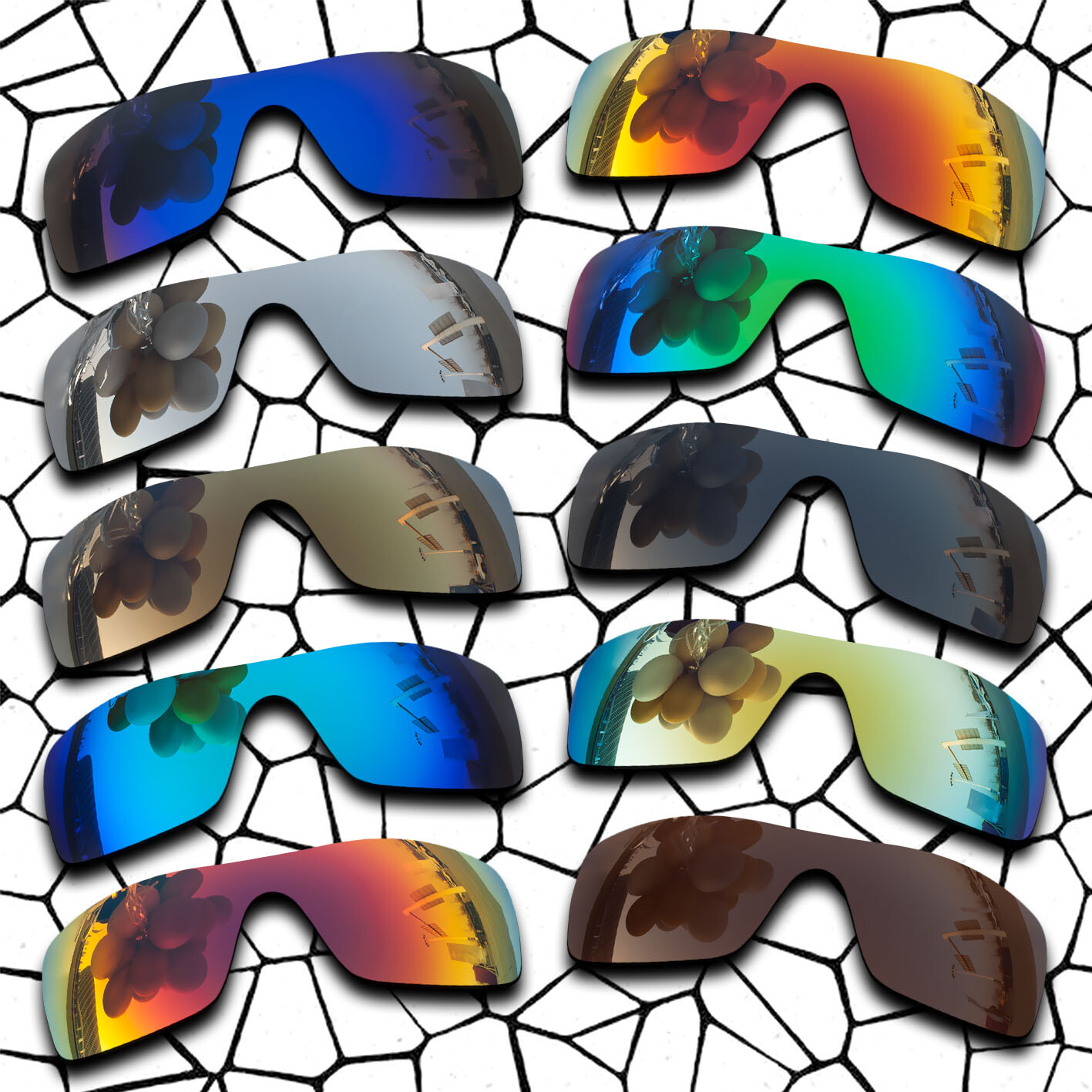 Anti Scratch Polarized Lenses Replacement For-Oakley Batwolf OO9101-Options