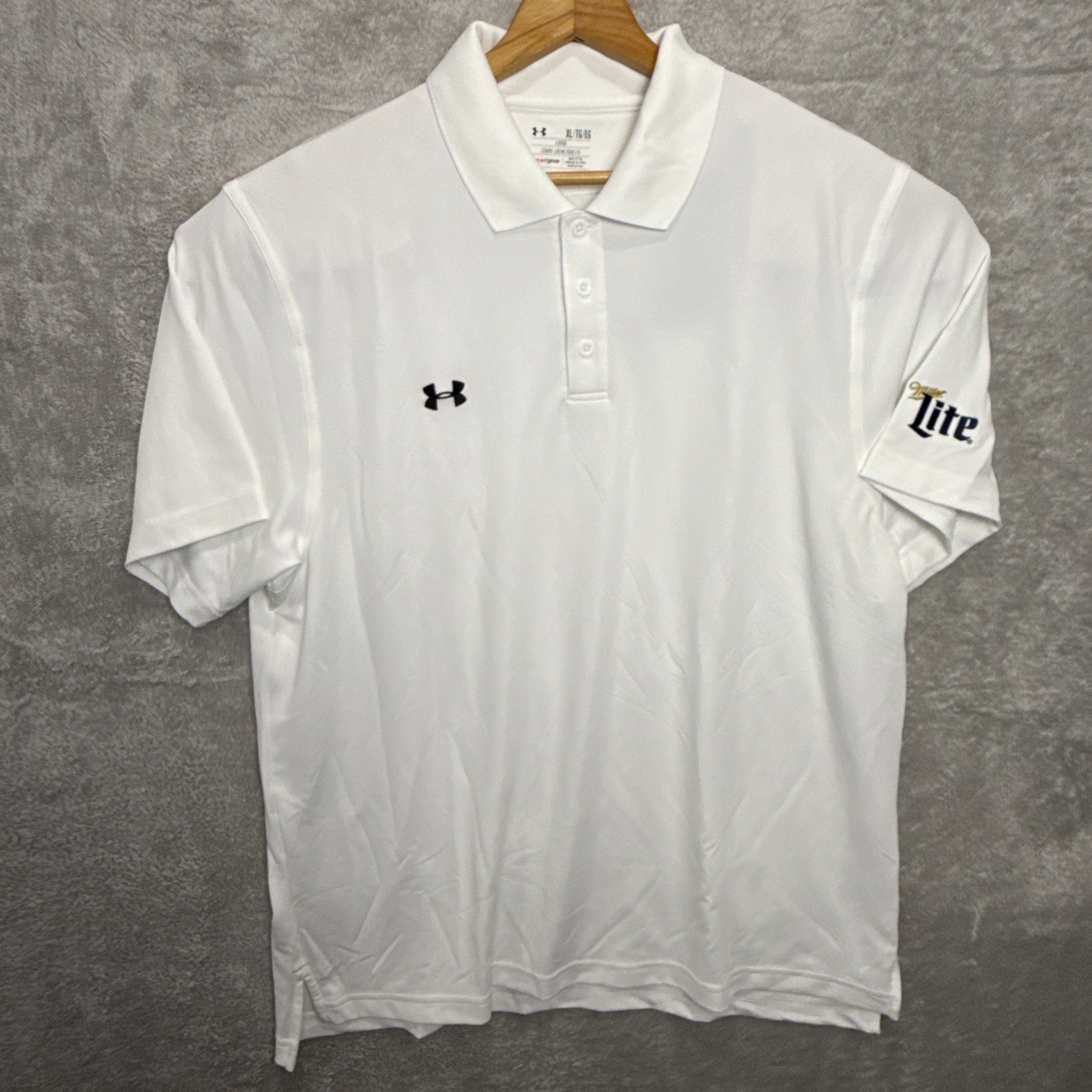 Under Armour Miller Lite HeatGear XL Golf Loose Polo Shirt Mens  X-Large White