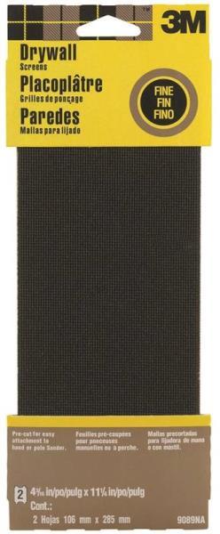 NEW 3M 9089 PACK (2) 120 GRIT DRYWALL SHEETROCK SANDING SCREENS 0116855