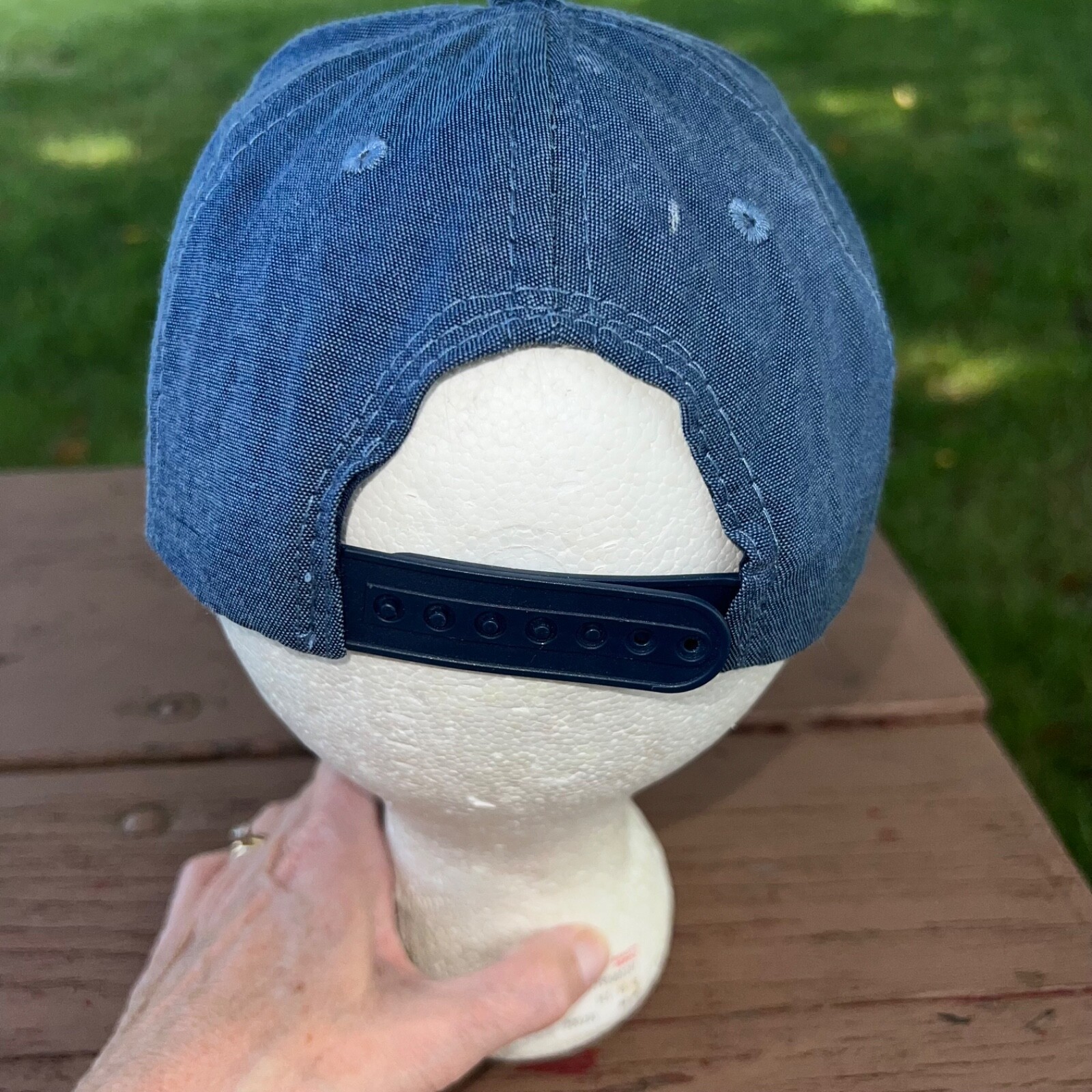 Disney Minnie Mouse Denim Junior Hat Cap Snapback EUC