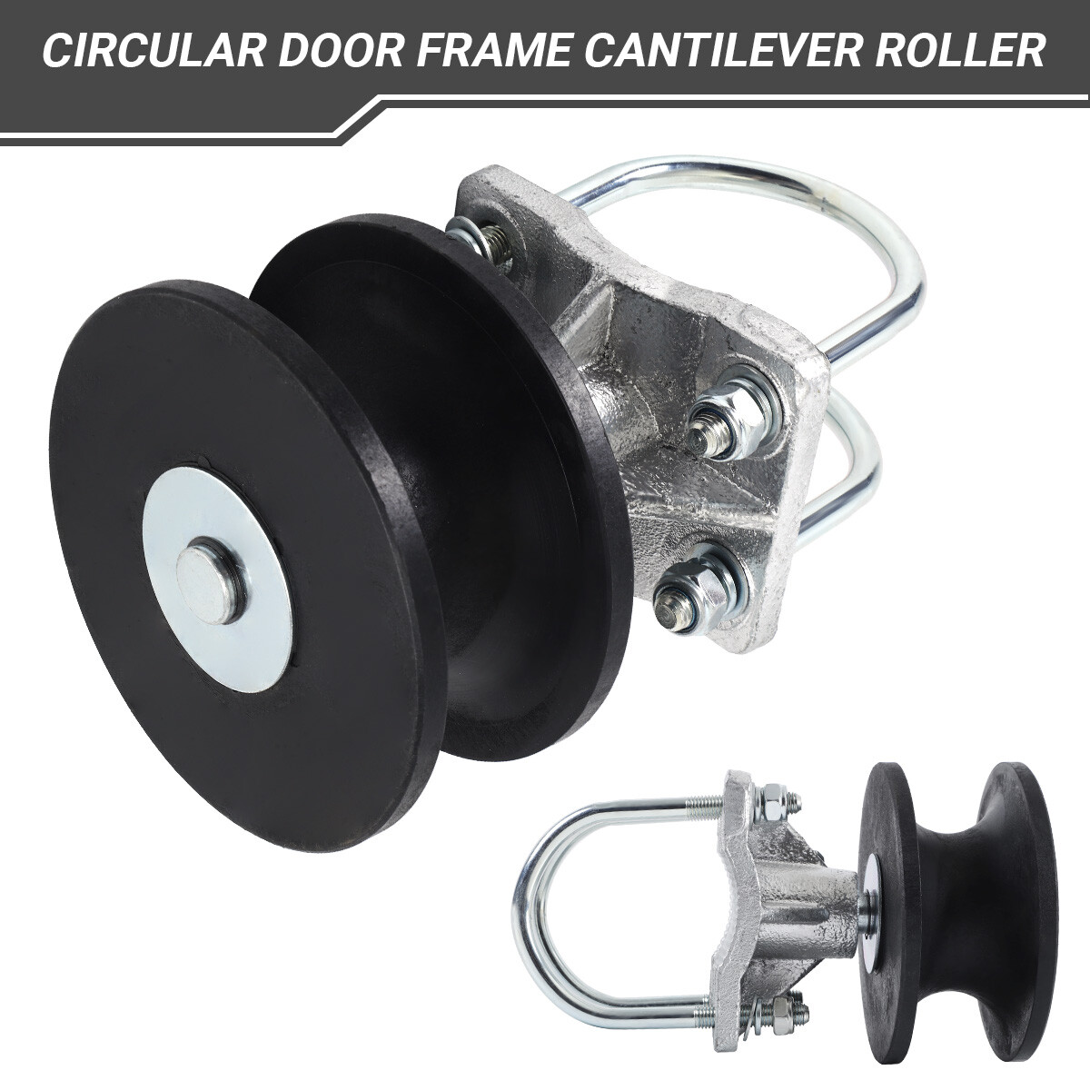 4" Round Post x 2 1/2" Round Gate Frame Nylon Cantilever Roller For Sliding Gate