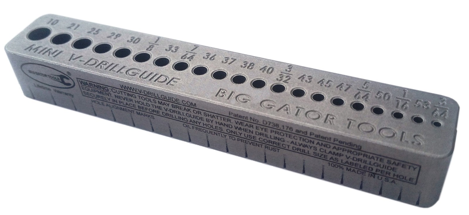 SDGMINI MINI V-Drill Guide 21 Drill Sizes by Big Gator Tools