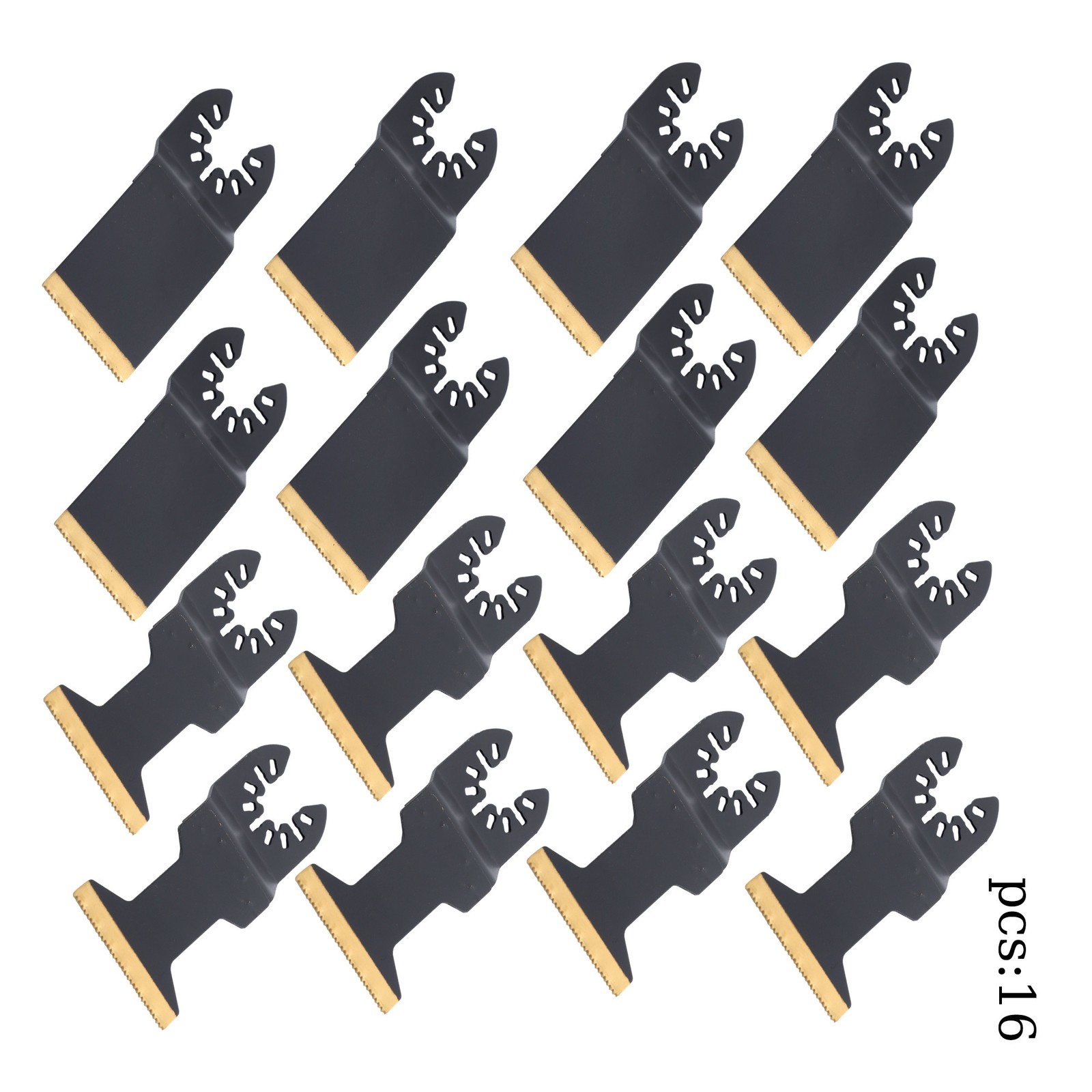 Titanium Oscillating Saw Blades 16Pcs Multitool Oscillating Tool Blades For Wood