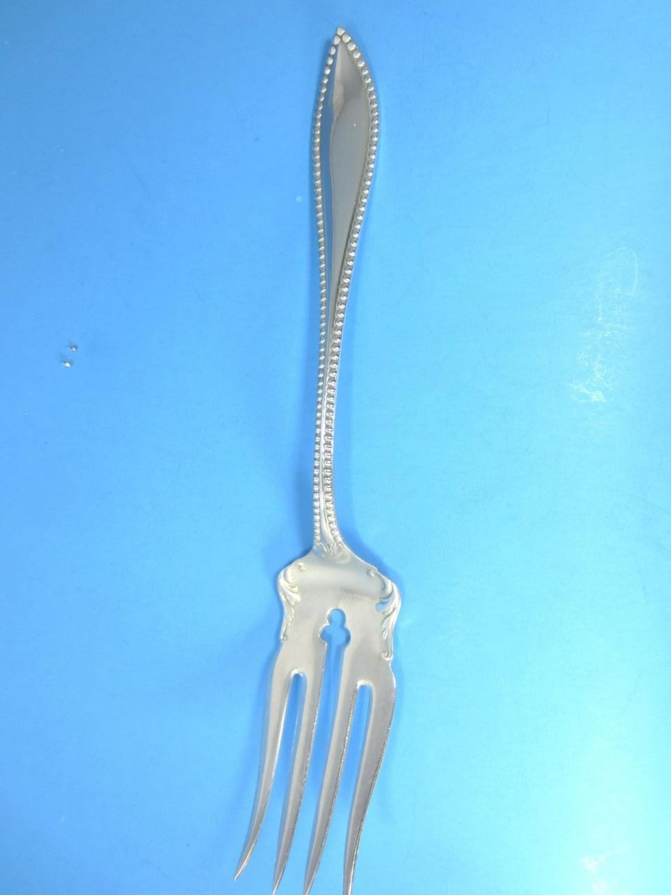 *1847 Rogers Bros  VISTA  Meat Fork  Silverplate 8 1/2"  circa 1895  Nice