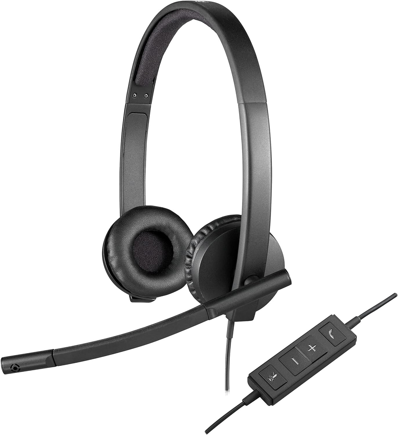 Logitech H570e USB Stereo Headset - Black (Model 981-000574)