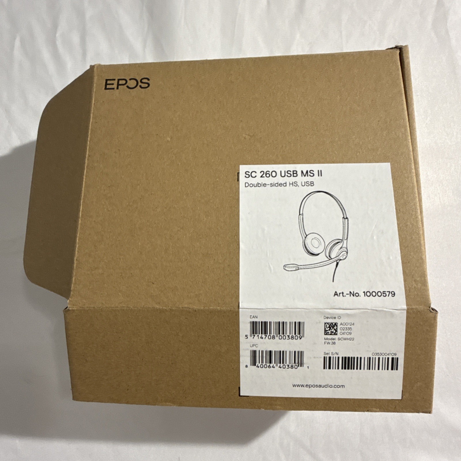 Sennheiser Epos SC 260 USB MS II Headband headset Black Wired