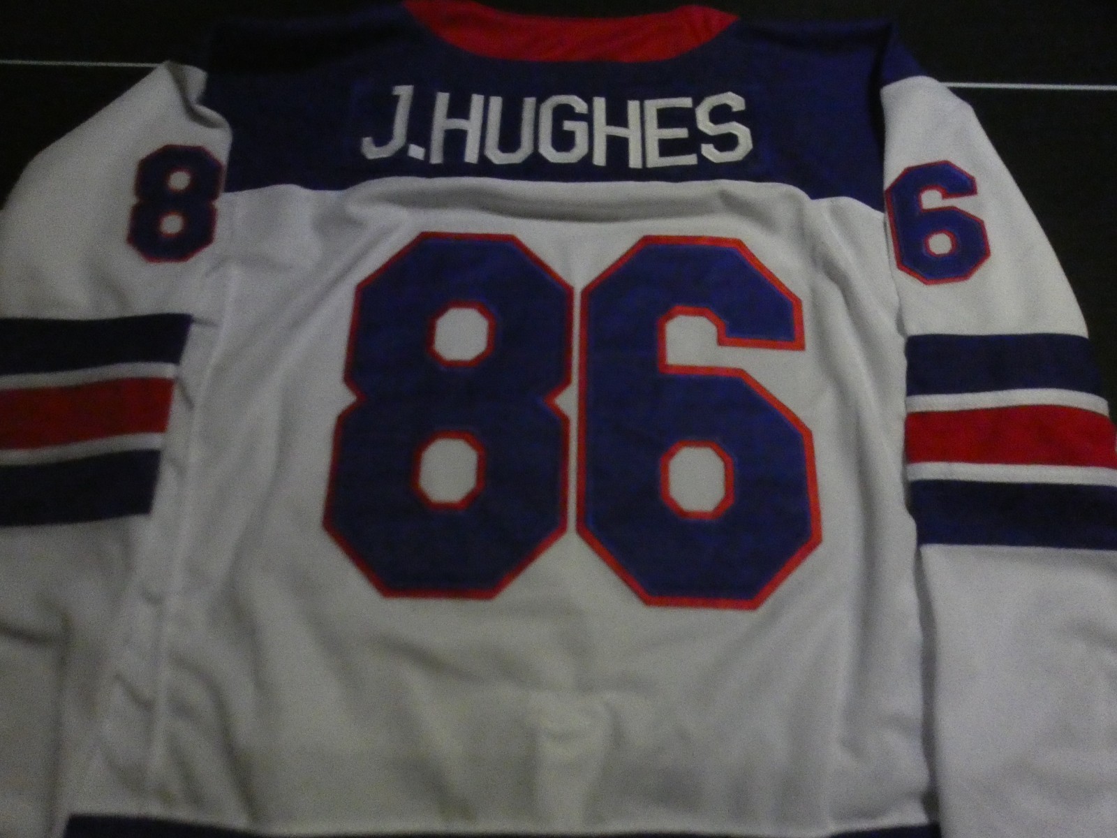 Team USA Jack Hughes White Jersey Size L