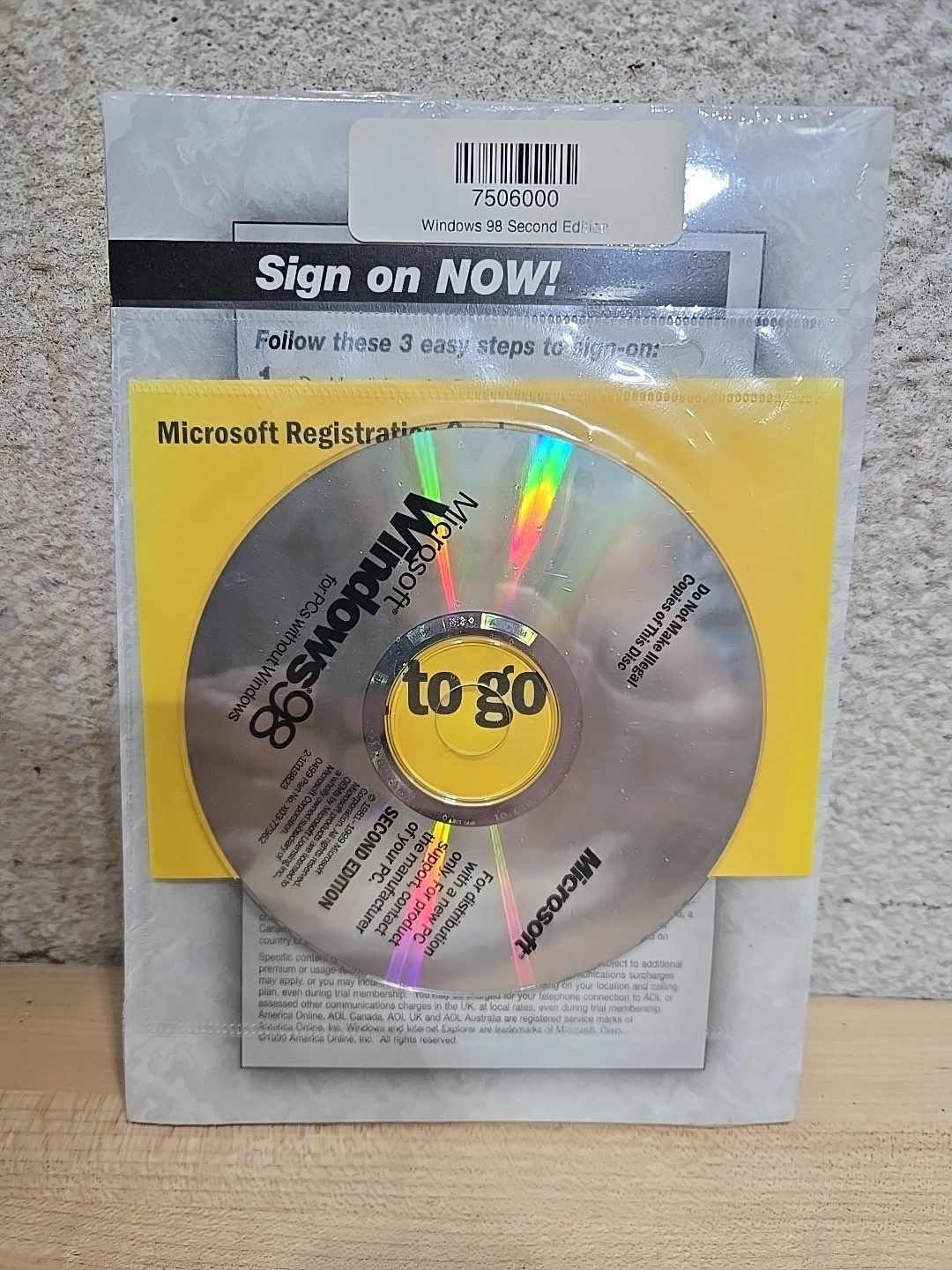 MICROSOFT WINDOWS 98 SECOND EDITION OPERATING SYSTEM Sealed (PCs W/O Windows)*