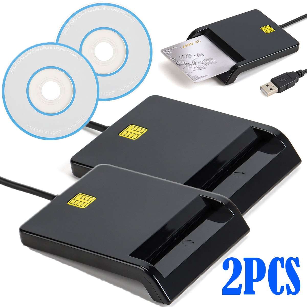USB 2.0 Smart Card CAC Reader, DOD Military Common Access-Bank Writer for Mac OS