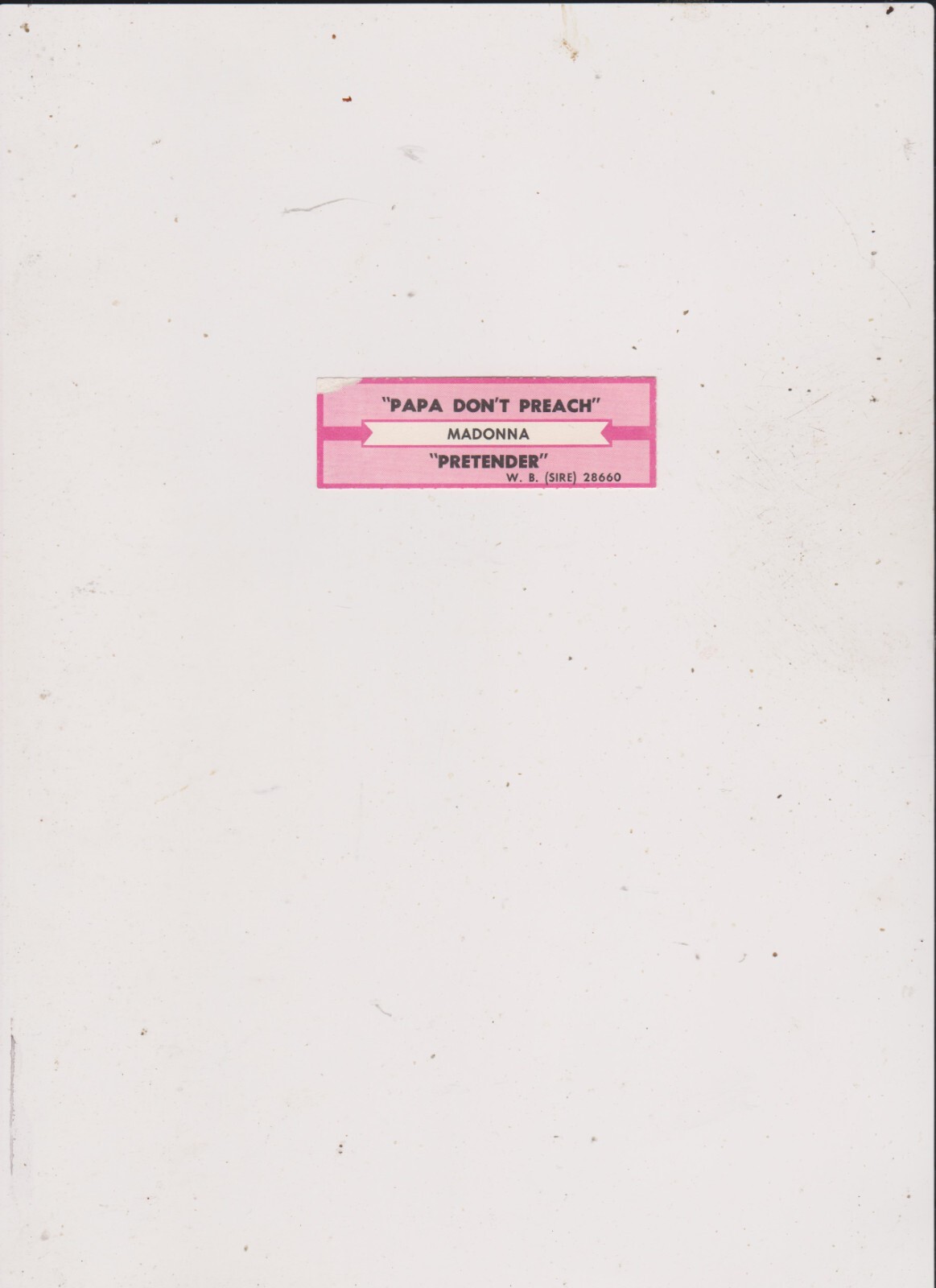MADONNA- JUKEBOX TITLE STRIP.FREE SHIPPING IN U S