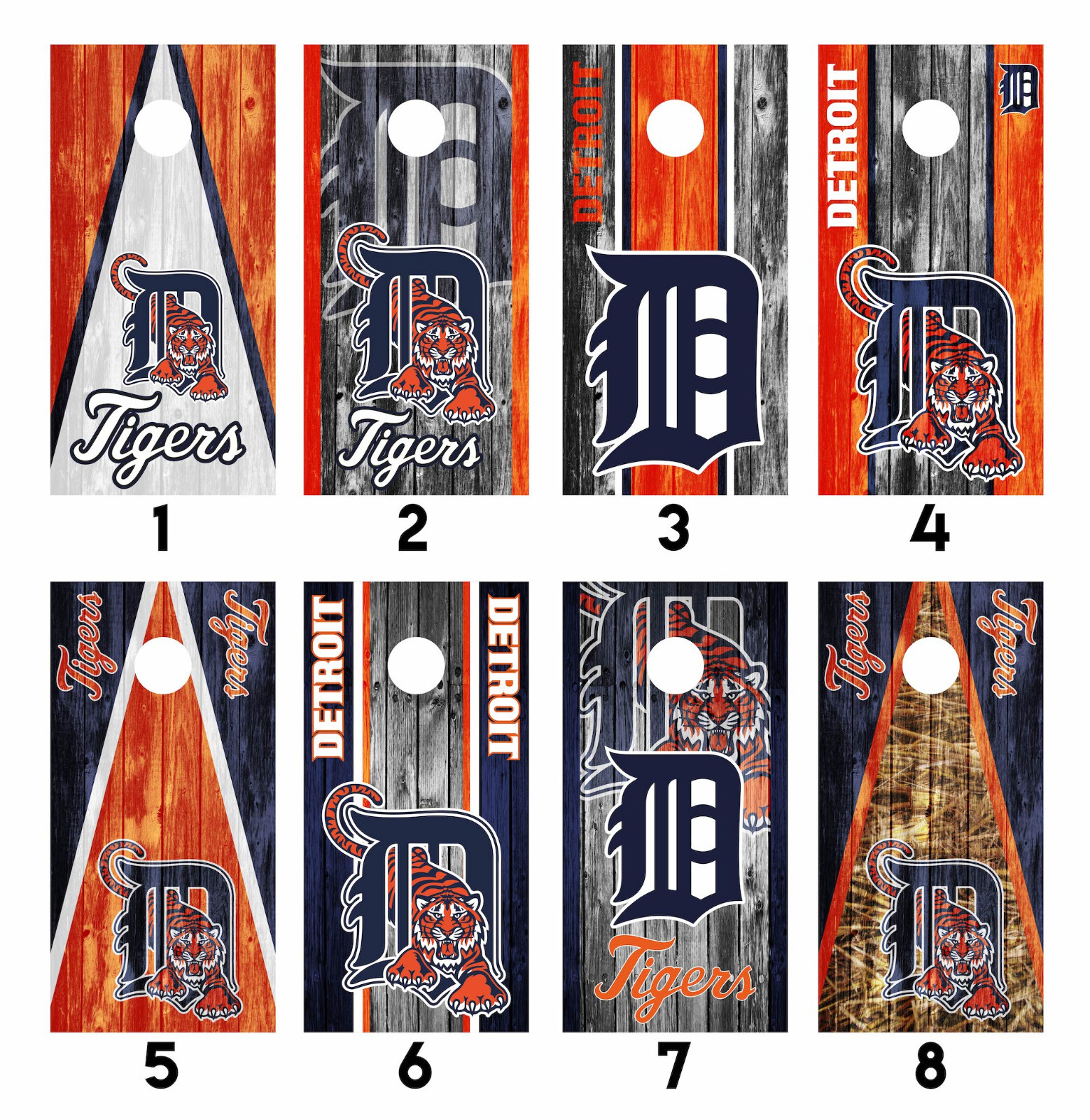 Detroit Tigers Cornhole Wrap Skin Decal Vinyl Sticker MANY DESIGNS SK42