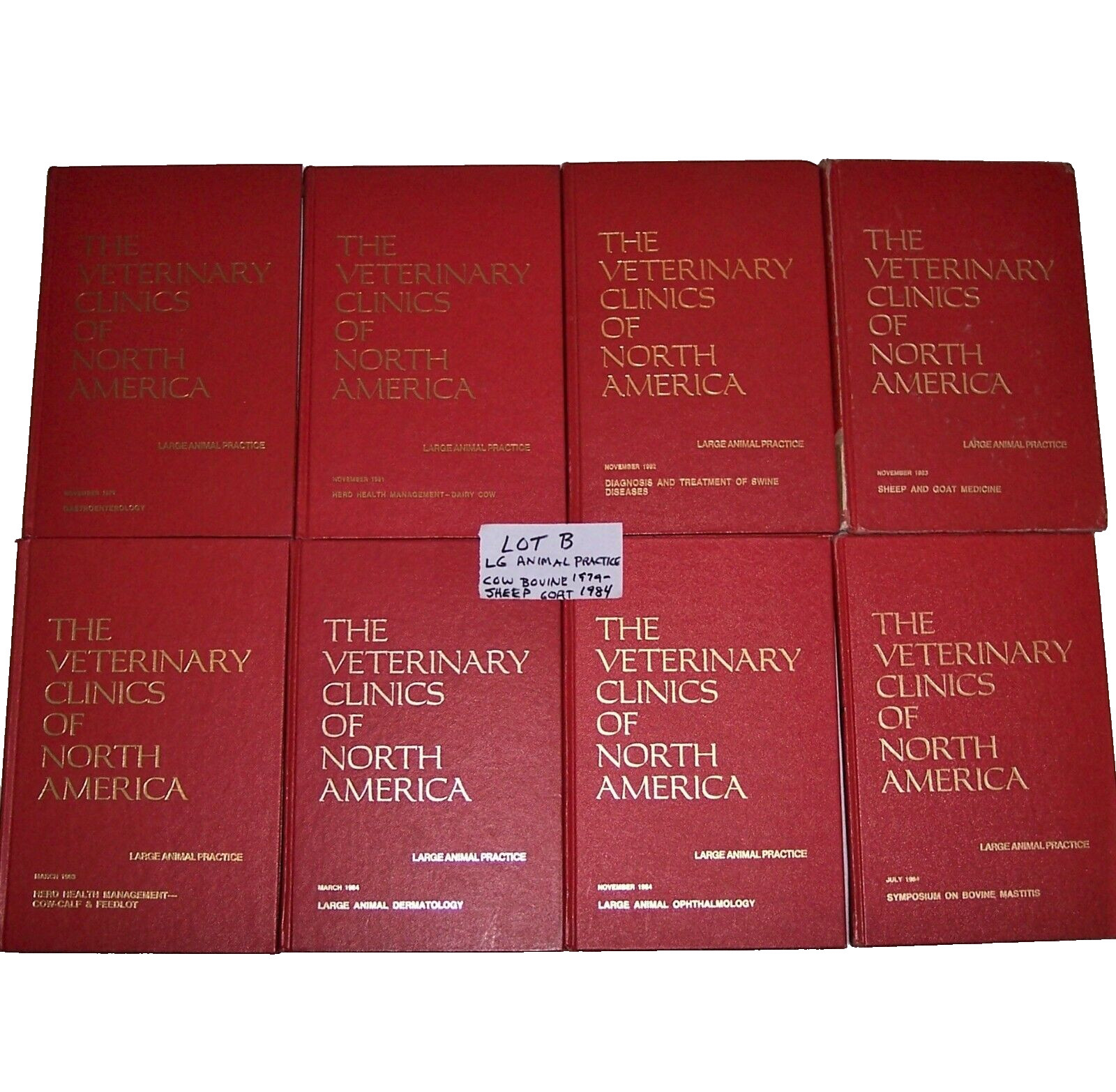 Veterinary Clinics of America Bovine Cow Swine Sheep Goat 1979-84 B LOT of 8