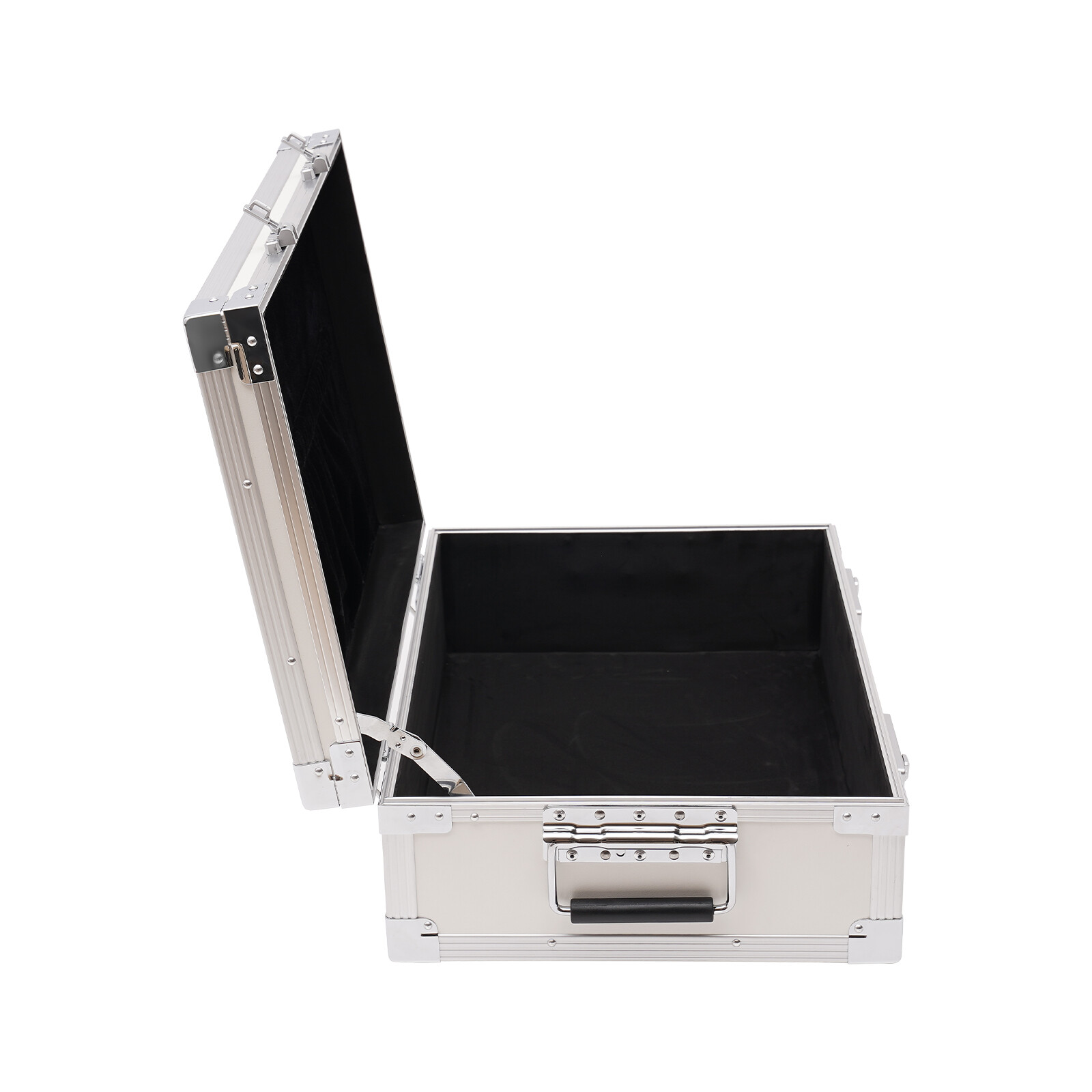 Silver Storage Lock Box Tabletop Lockable Storage Box 46*33*12.5cm Portable Box