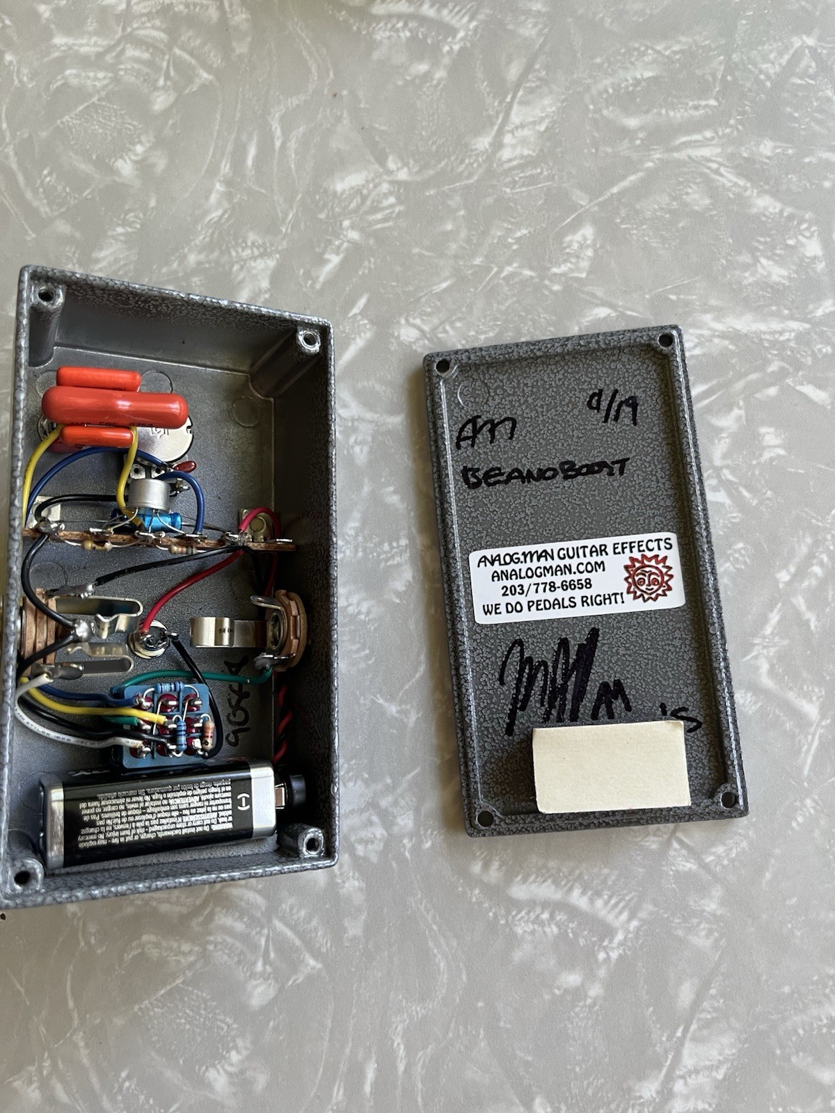Analogman Beano boost RCA germanium transistor 2019 with box