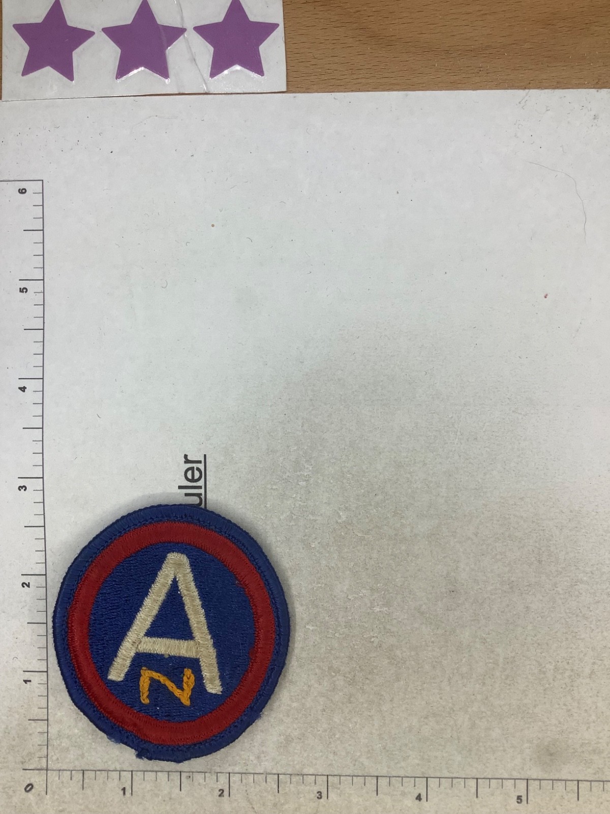 US ARMY 3RD ARMY WITH A EMBROIDERED “N” PATCH RAISED EDGE