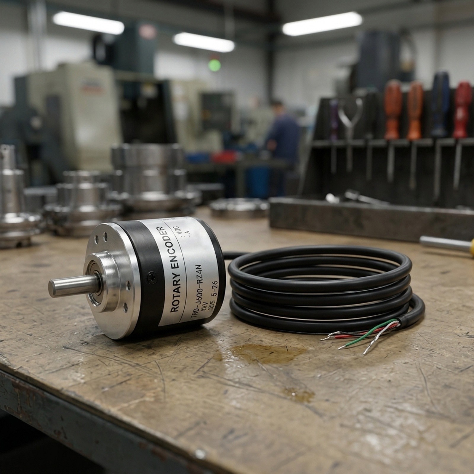 Dual Phase Rotary Encoder 600PR DC 5V 24V for CNC Robotics and Automation