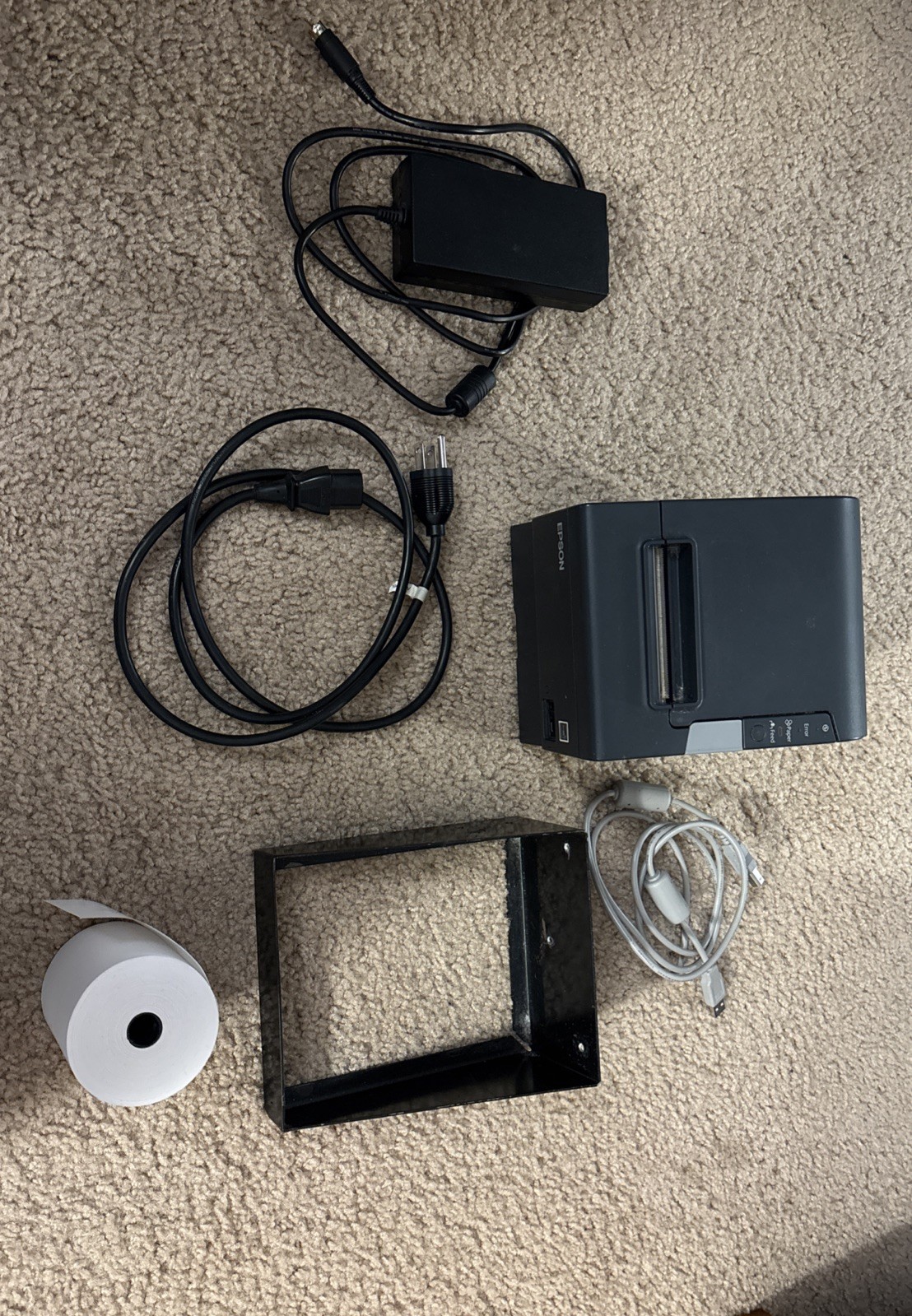 Epson TM-T88V POS USB Serial Thermal Receipt Printer With Cords & Bracket