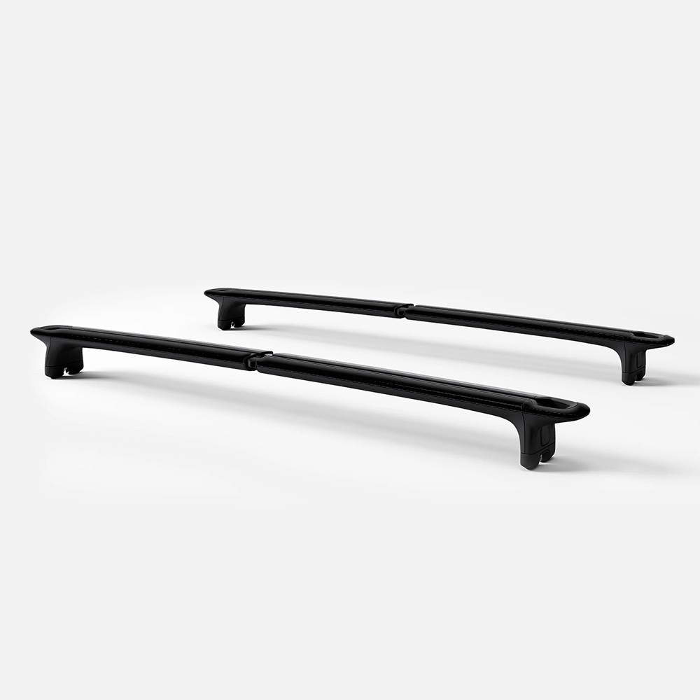 Fits 2022-2026 Rivian R1T R1S Black Lockable Cargo Crossbars Roof or Bed Rack