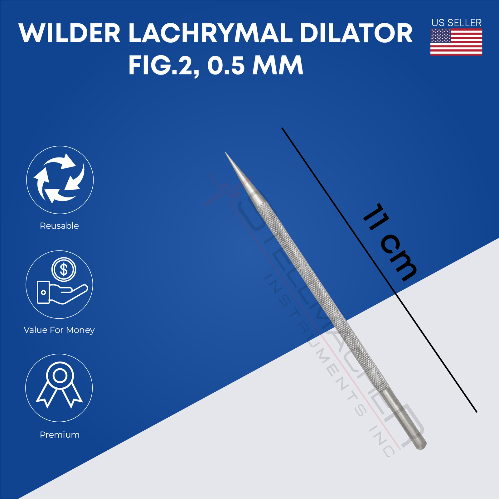 Wilder Lacrimal Dilator Stainless Steel Ophthalmic Microsurgical Instrument