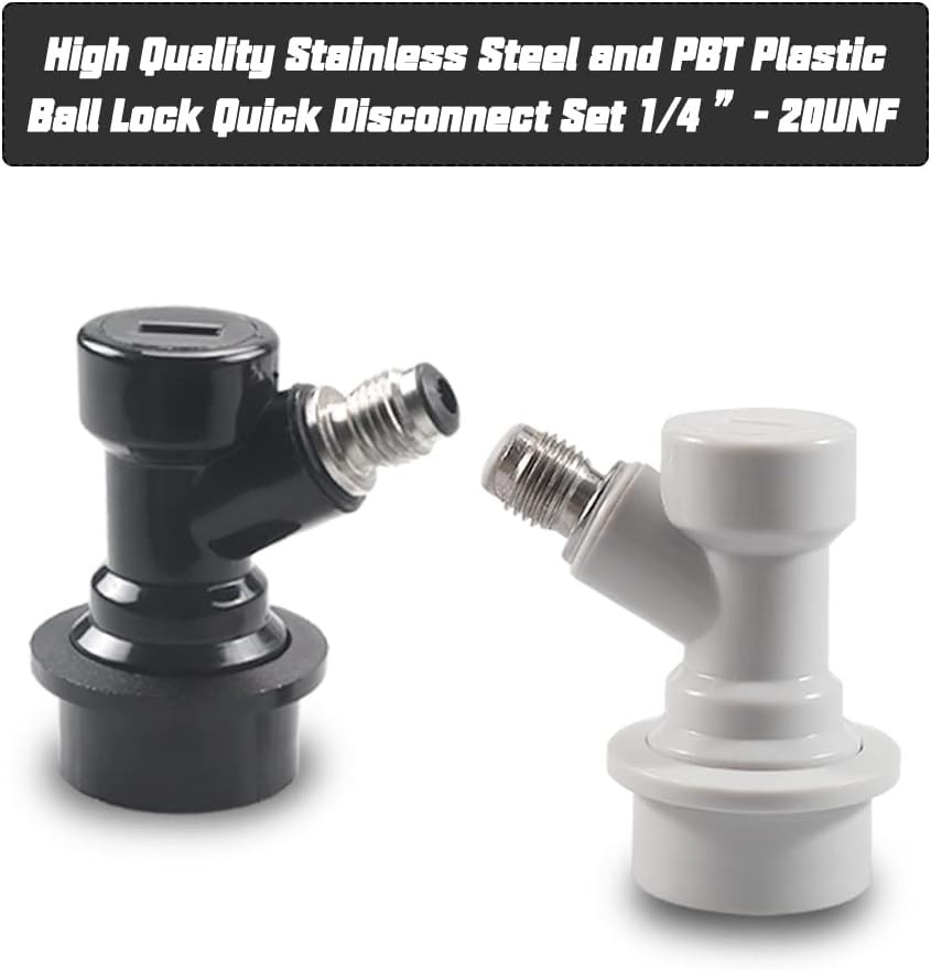 Ball Lock MFL Quick Disconnects for Gas & Liquid - 2 Pair Set