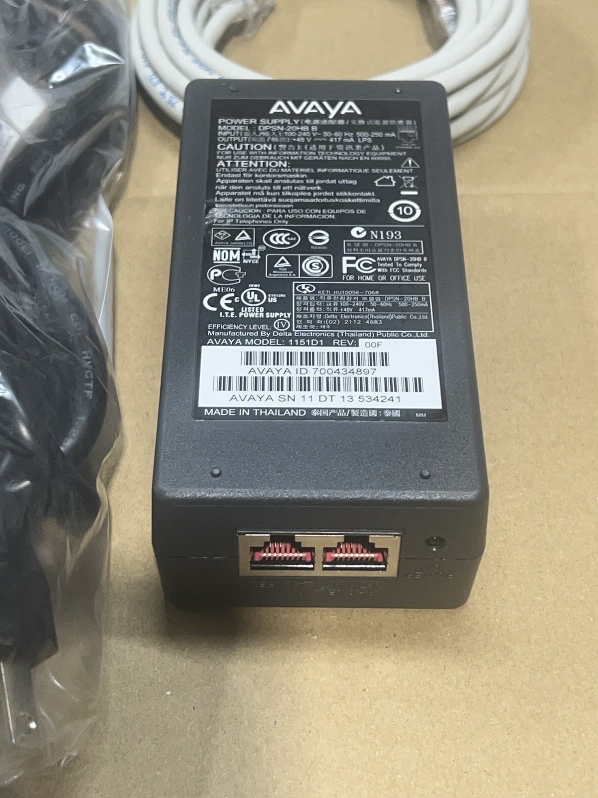 Avaya 9620L IP Phone Power Supply *Refurbished*