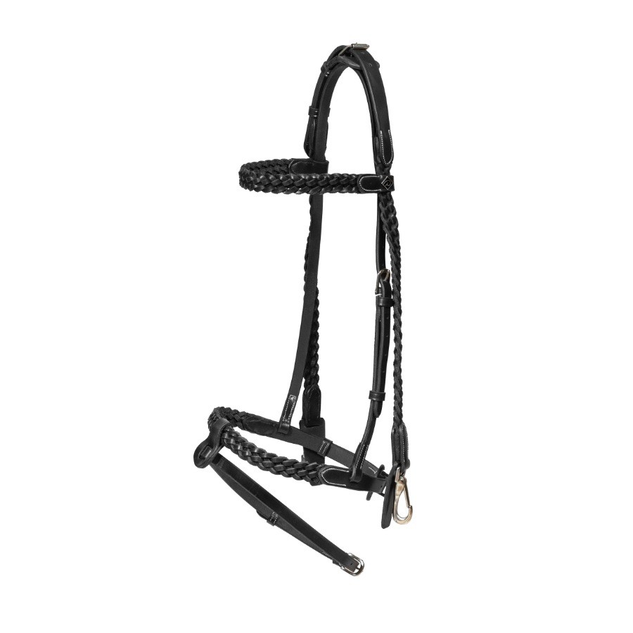 Dyon WO Plaited Training Bridle (Silver Buckles)