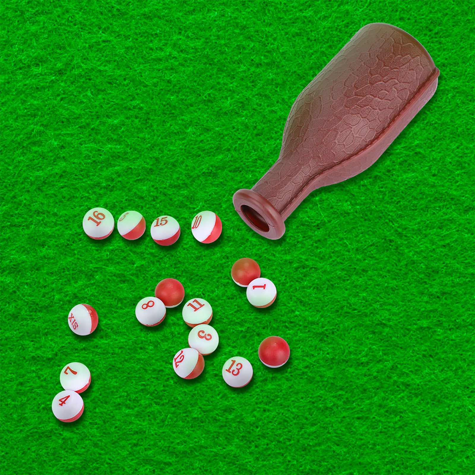 Pool Dice Set With Shaker Bottle For Billiards Games