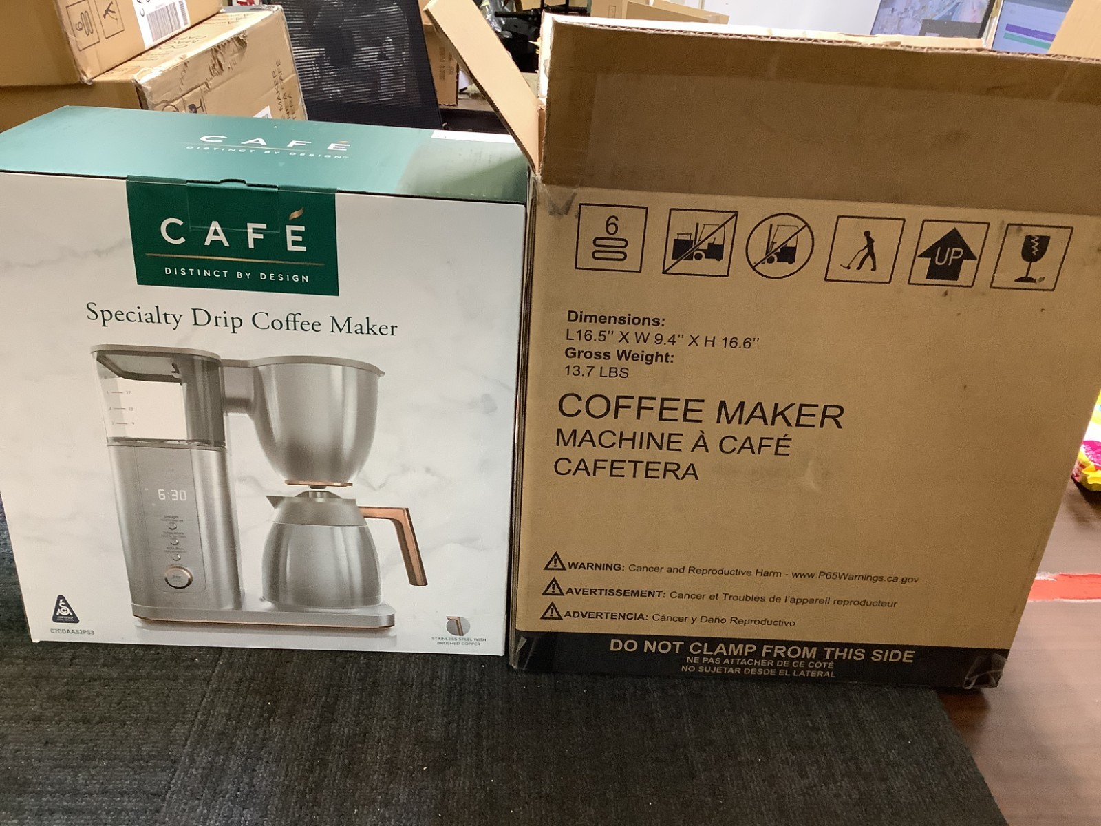 CAFE Specialty Drip Coffee Maker 10 Cups Stainless Vacuum Carafe C7CDAAS2PS3 NEW