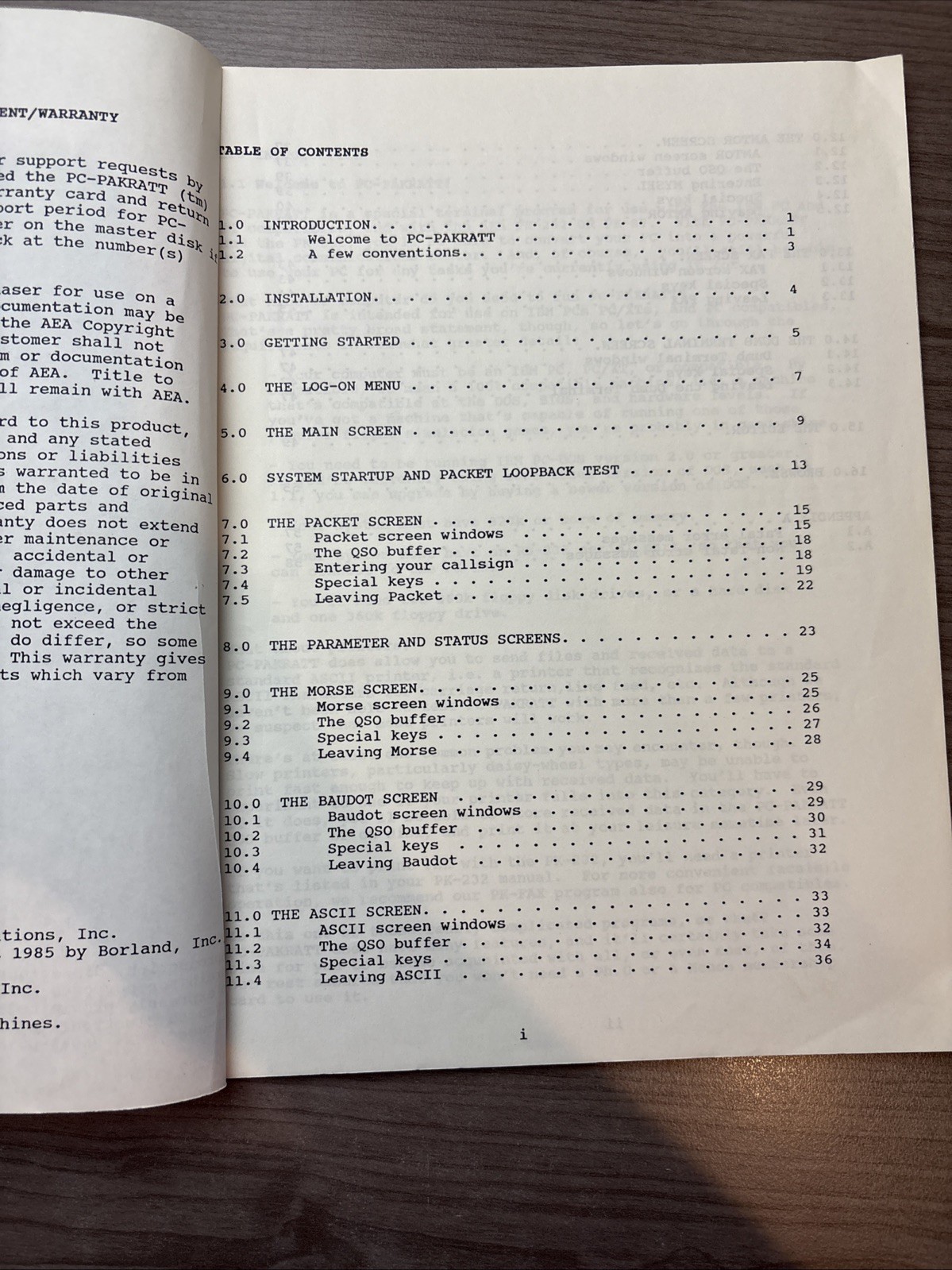 PC-Pakratt Terminal Program Model PK-232 Data Controller User’s Guide - Rare