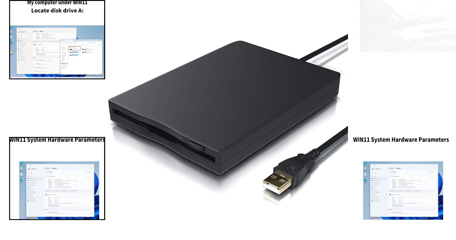 Portable 1.44 MB Floppy Disk Reader - Hassle-Free Access to Nostalgic Files