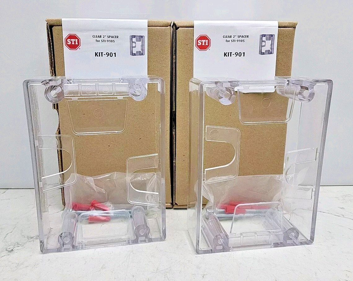 2 Pack Safety Technology International Kit-901 Clear 2" Spacer for STI-9105