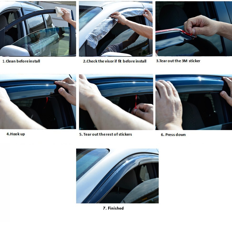 Fits Mazda 3 Hatchback 2019-2023 Side Window Visor Sun Rain Deflector Guard