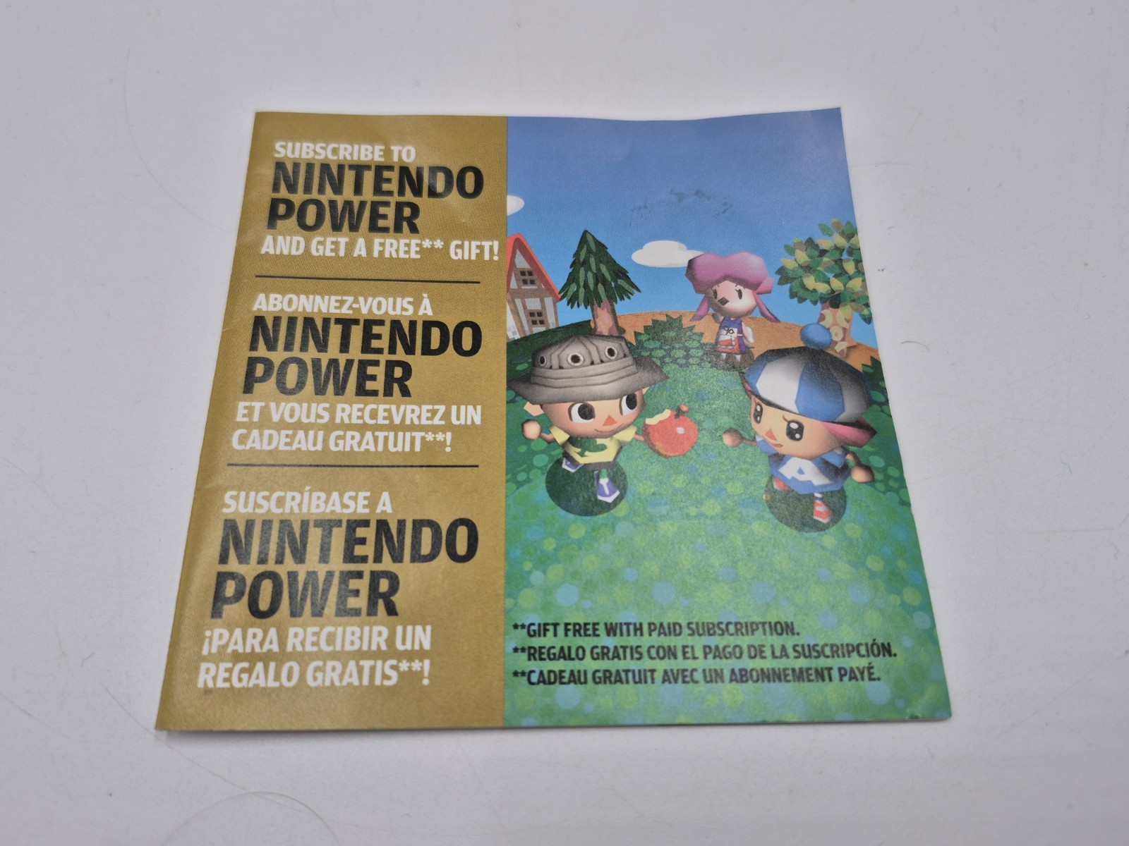 Animal Crossing Nintendo Power Nintendo DS ADVERT INSERT ONLY Authentic