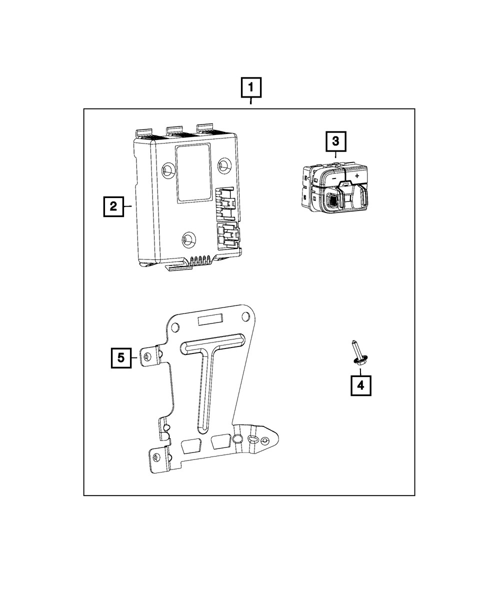 Trailer Brake Control Mounting Bracket Mopar 68160146AA
