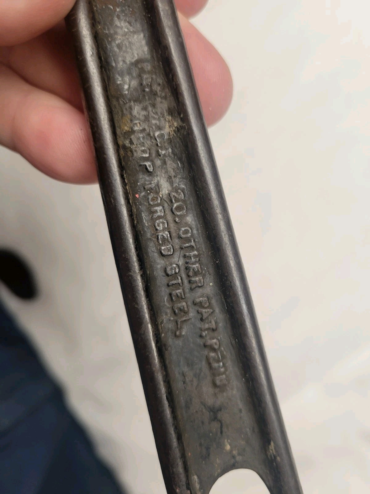 Lawson's 10in. Offset pipe wrench, Cleveland, OH For W.Md. RWY Co - USA