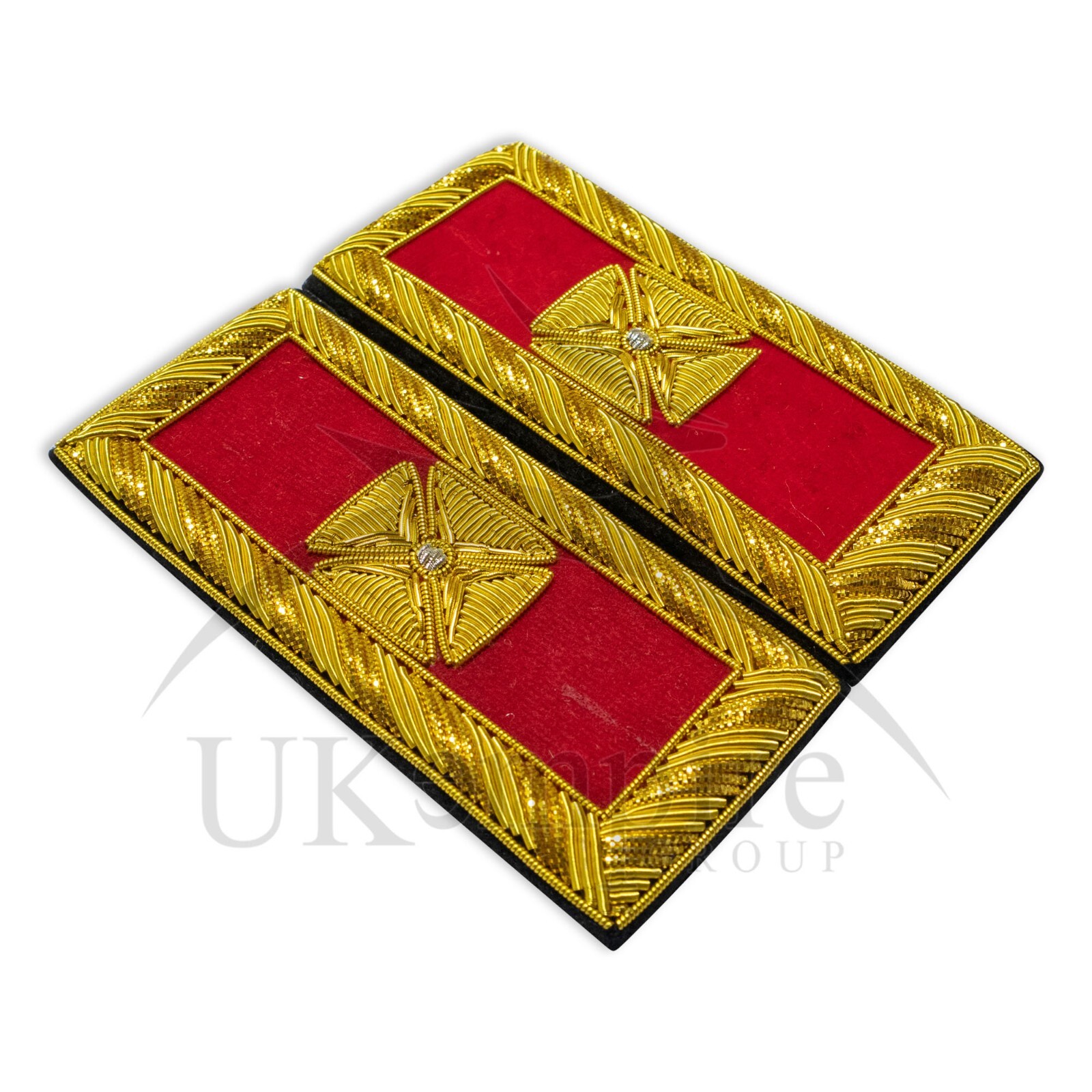 Masonic Knight Templar Grand Commander Shoulder Board – Hand EMB Red Large