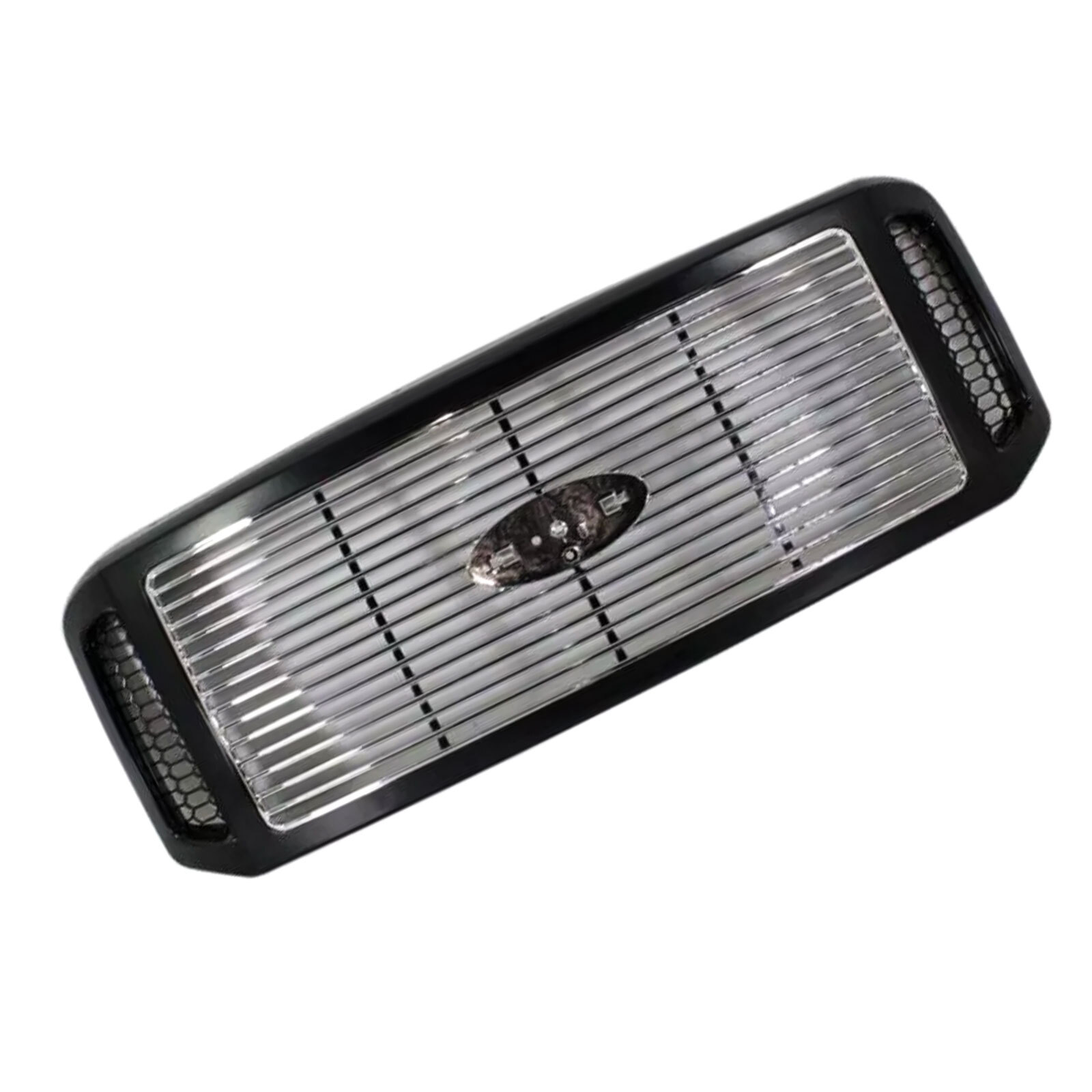 For 2005-2007 F-250 Grille Chrome Insert With Billet Black Shell FO1200458