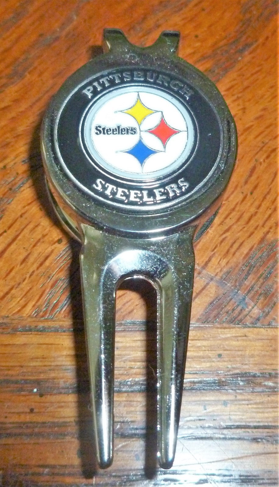 Pittsburgh Steelers 1" Golf Ball Marker MLB Official 2 sided & Divot Tool w/Clip
