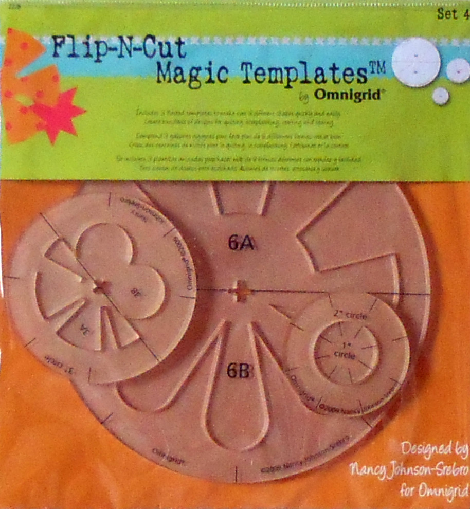 #2228 OMNIGRID FLIP-N-CUT MAGIC QUILT TEMPLATES - SET #4 - NIP!