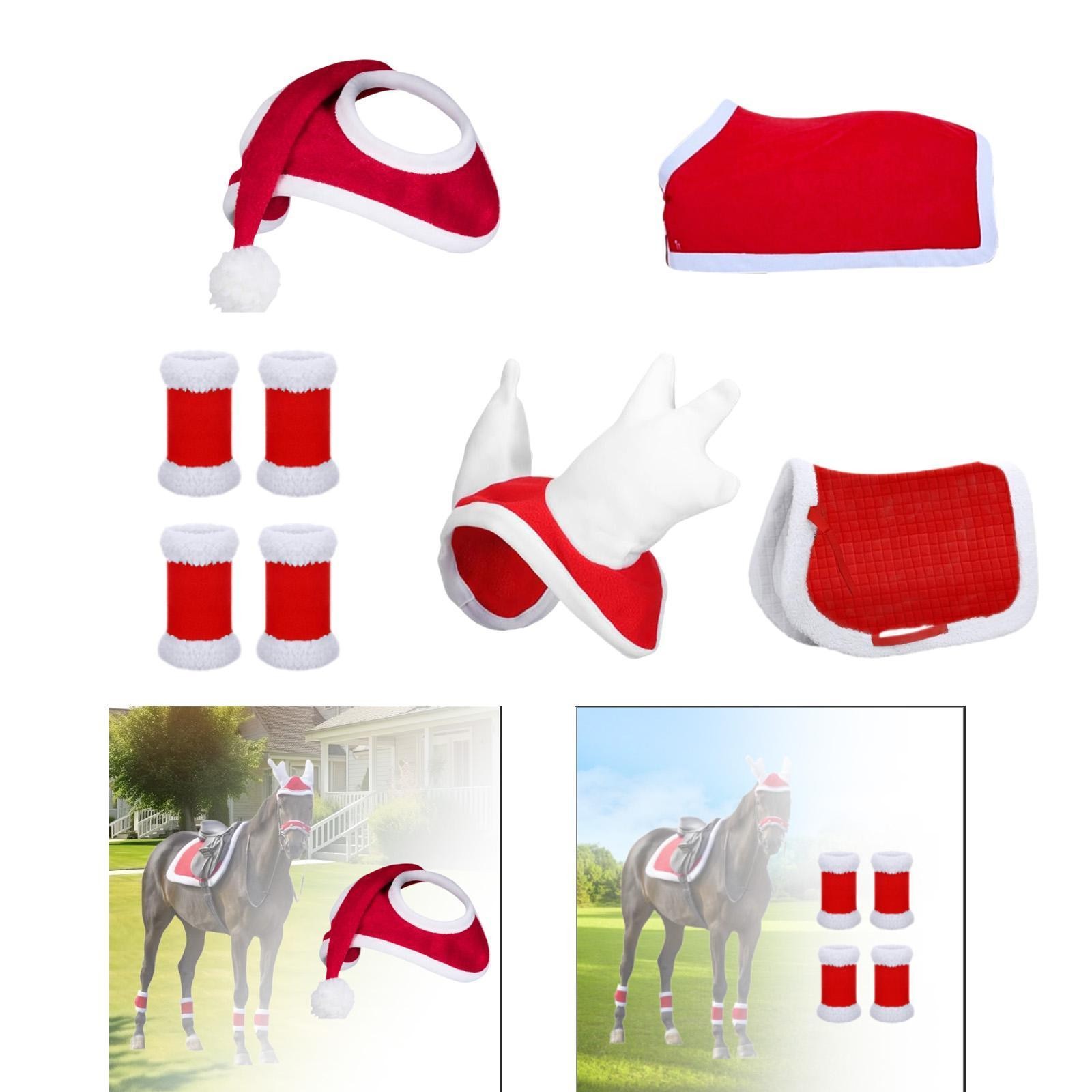 Horse Christmas Hat, Party Hat Velvet Headpiece Horse Santa Hat for Cosplay,