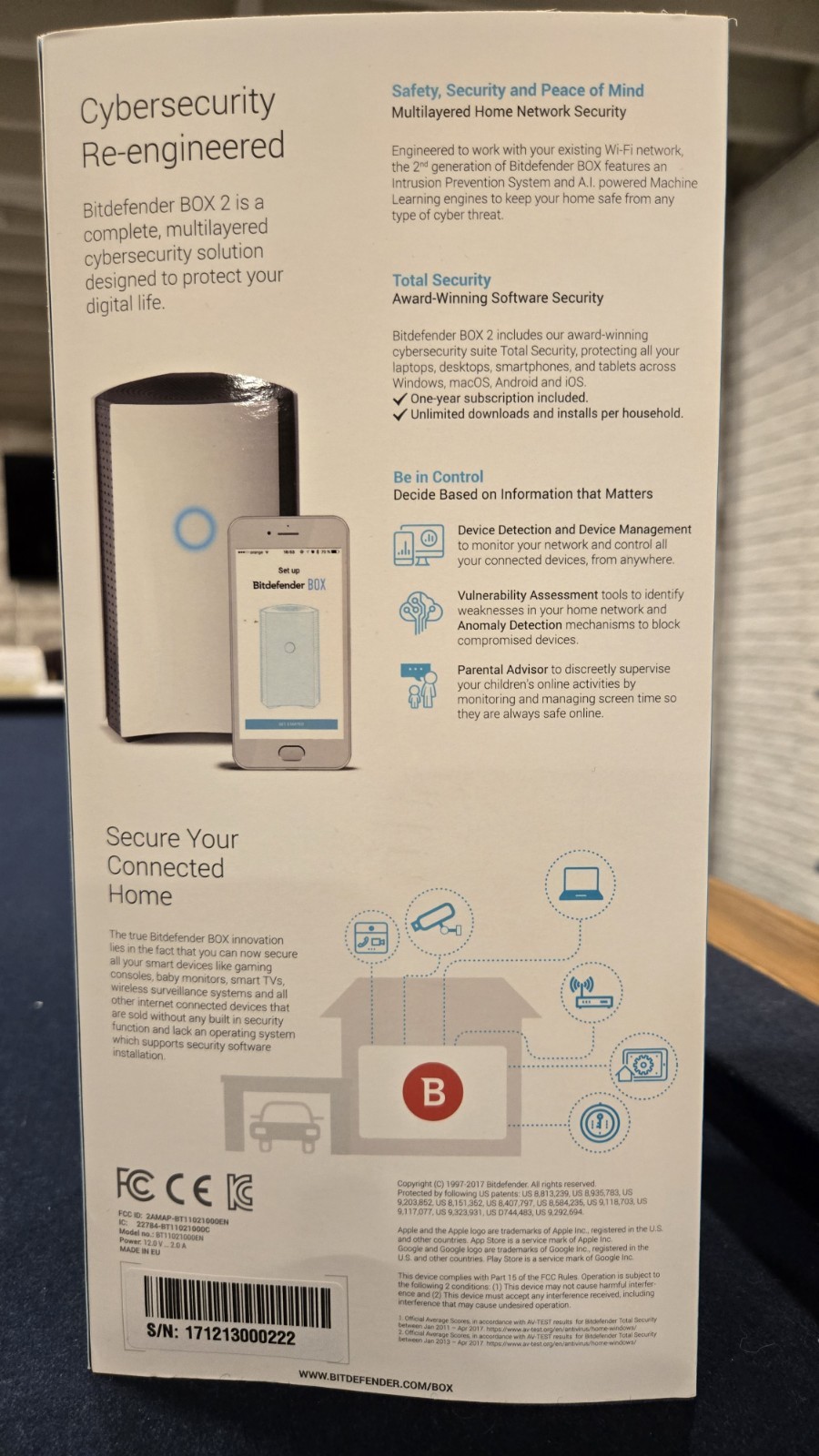 BitDefender BOX Smart Home Cybersecurity Hub (BT11021000)