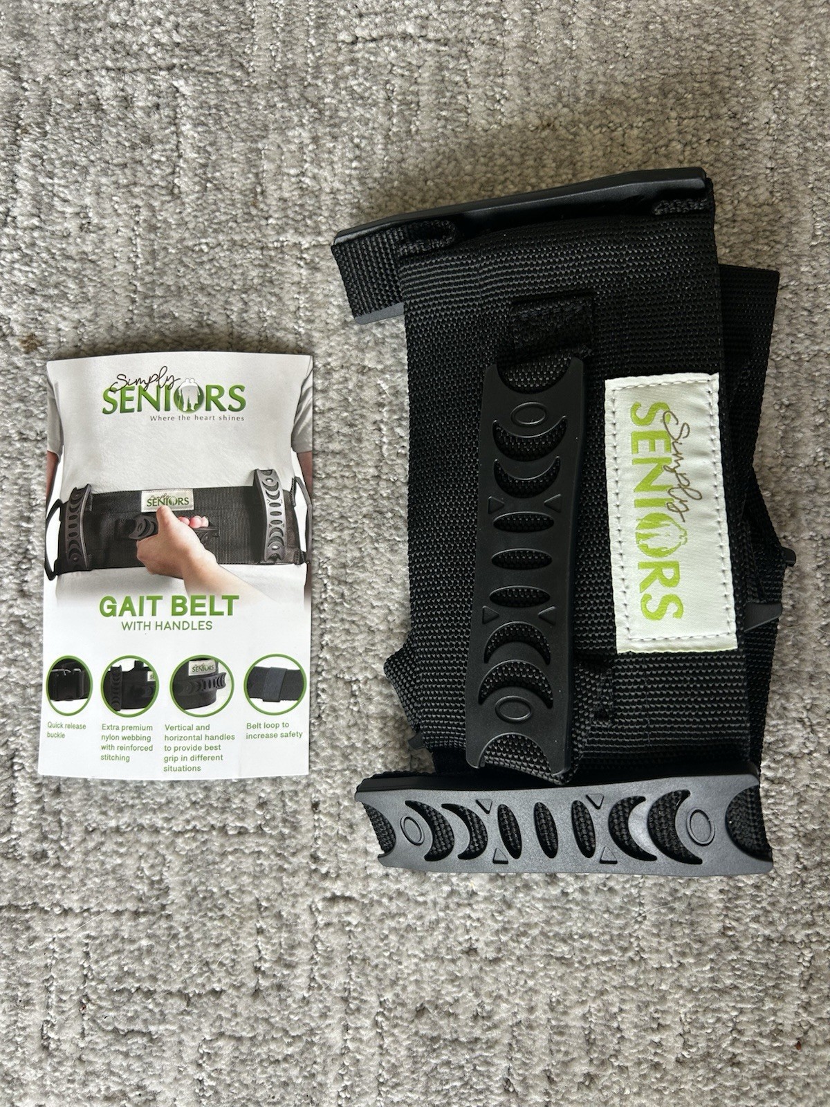 Gait Belts Transfer Belt for Seniors with Handles, Gate Belt for Elderly Lift