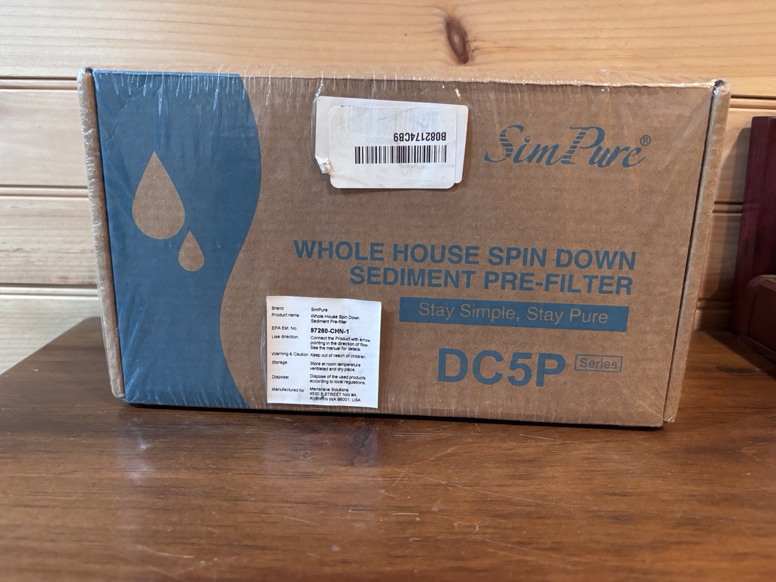 SimPure DC5P Series Whole House Sediment Filter Brown Blue Sediment Removal
