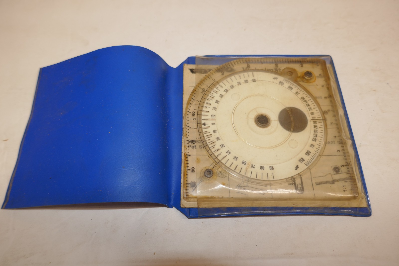 Vintage Volvo Branded Angle Guage/Protractor in Pouch
