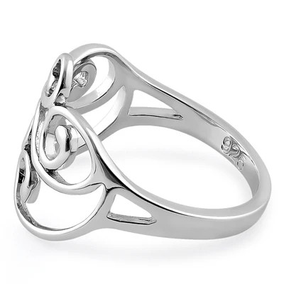 925 Sterling Silver Swirl Ring
