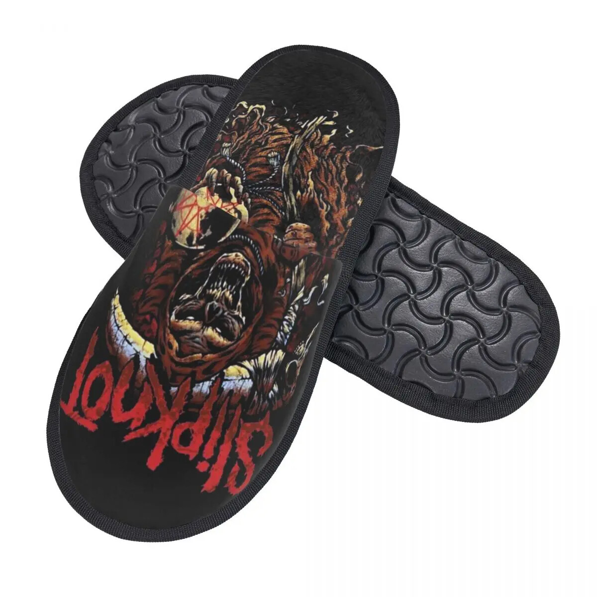Slipknot Metal Music Band Women Men Fluffy Winter Warm Slippers