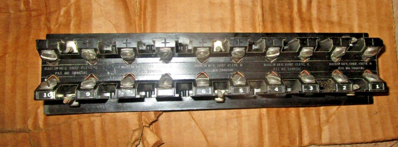 MARLIN MFG CORP 3046516 TERMINAL STRIP 10 POLE