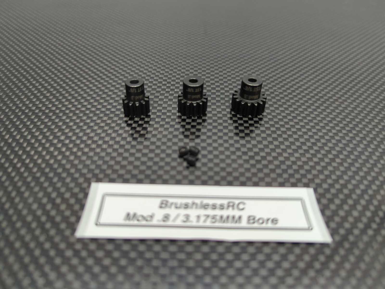 Mod .8 1/8" Steel Pinion Gear Set 32P 3.175mm 11T 13T 15T For 32 Pitch RC Spur