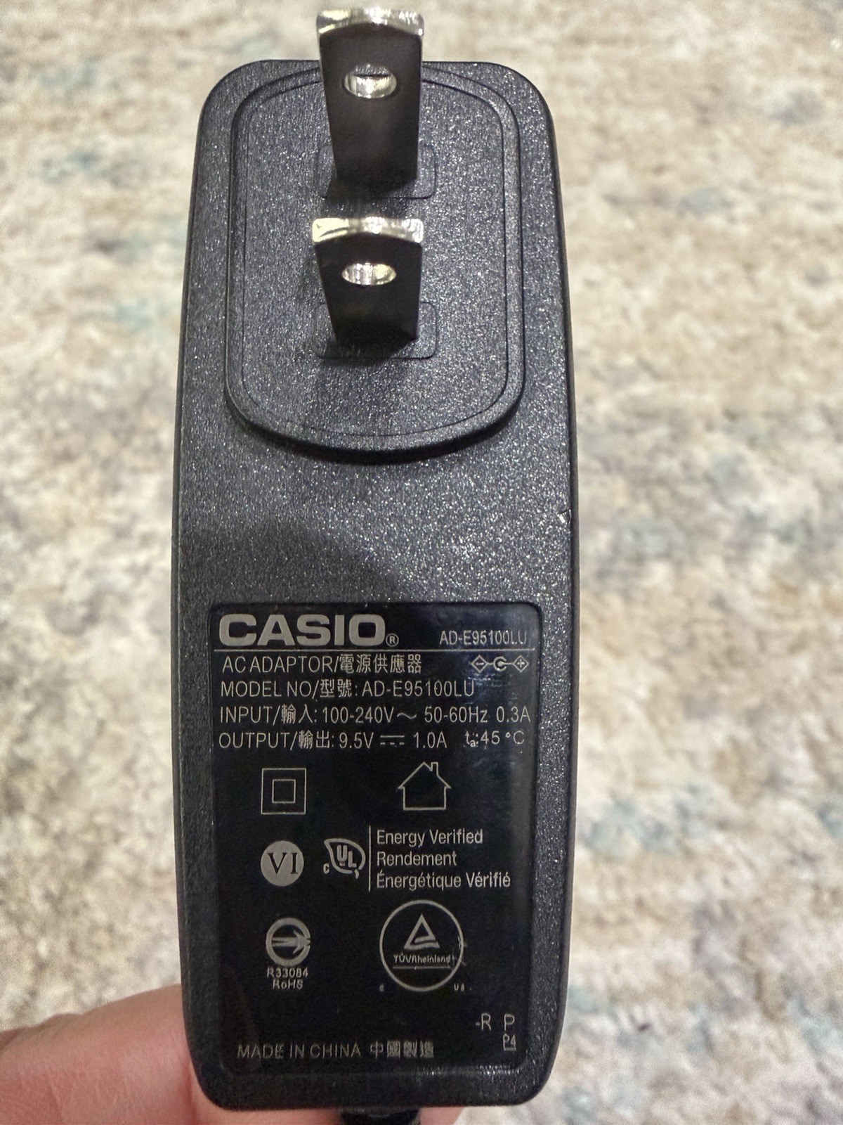 Casio AD-E95100LU AC Adapter 9.5V 1A Power Supply OEM Genuine Charger