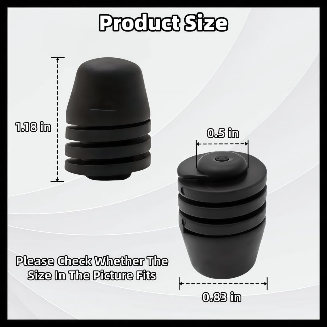 8 Pcs Hood Rubber Cushion Bumper Bonnet Spin Stops Black